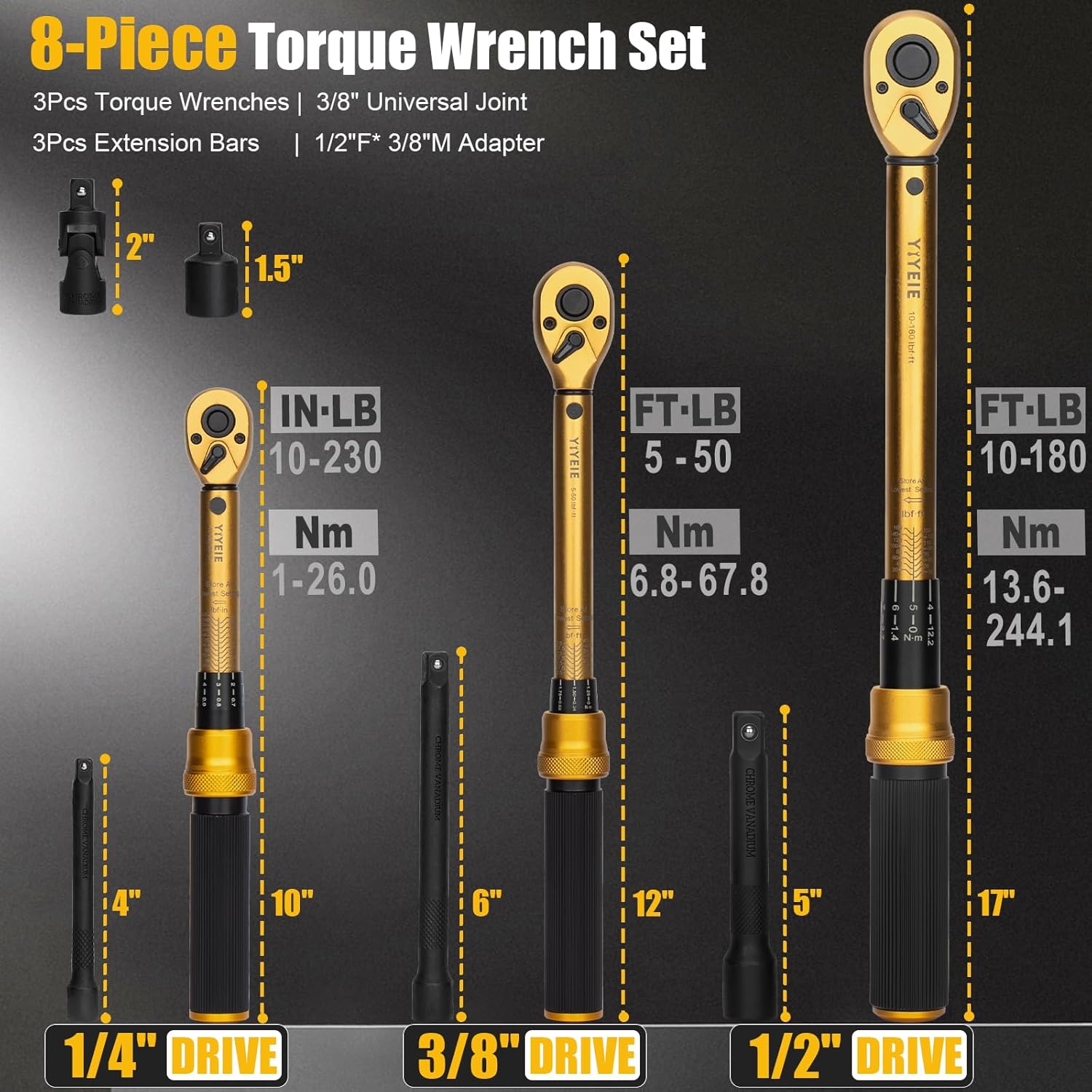 YIYEIE™ Professional Precision Master Torque Set