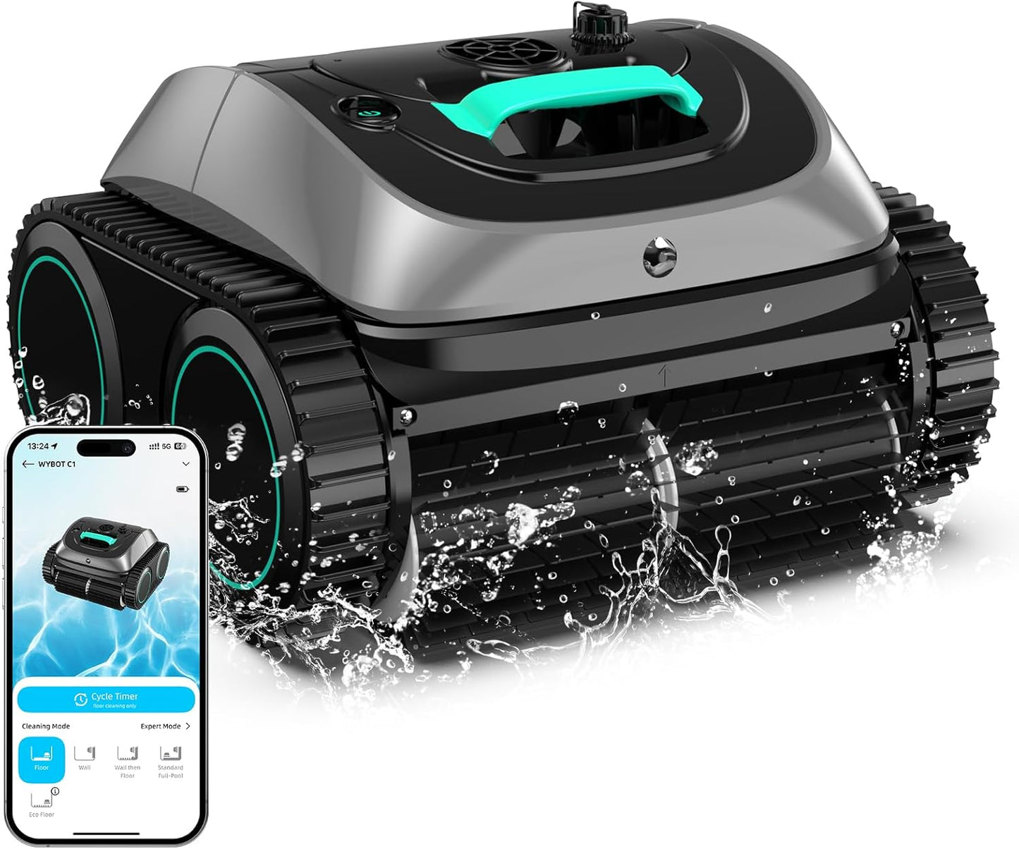 WYBOT™ Pool Vacuum for Inground Pools, 4-in-1 Cordless Robotic Pool Cleaner