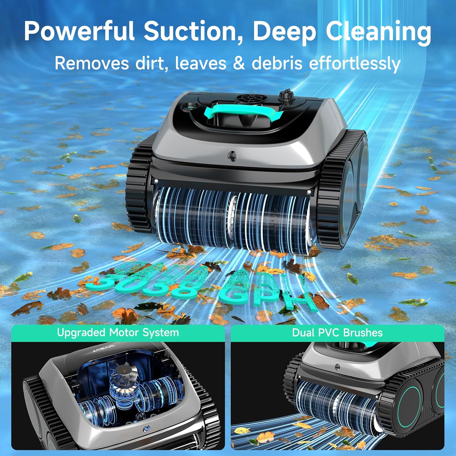 WYBOT™ Pool Vacuum for Inground Pools, 4-in-1 Cordless Robotic Pool Cleaner