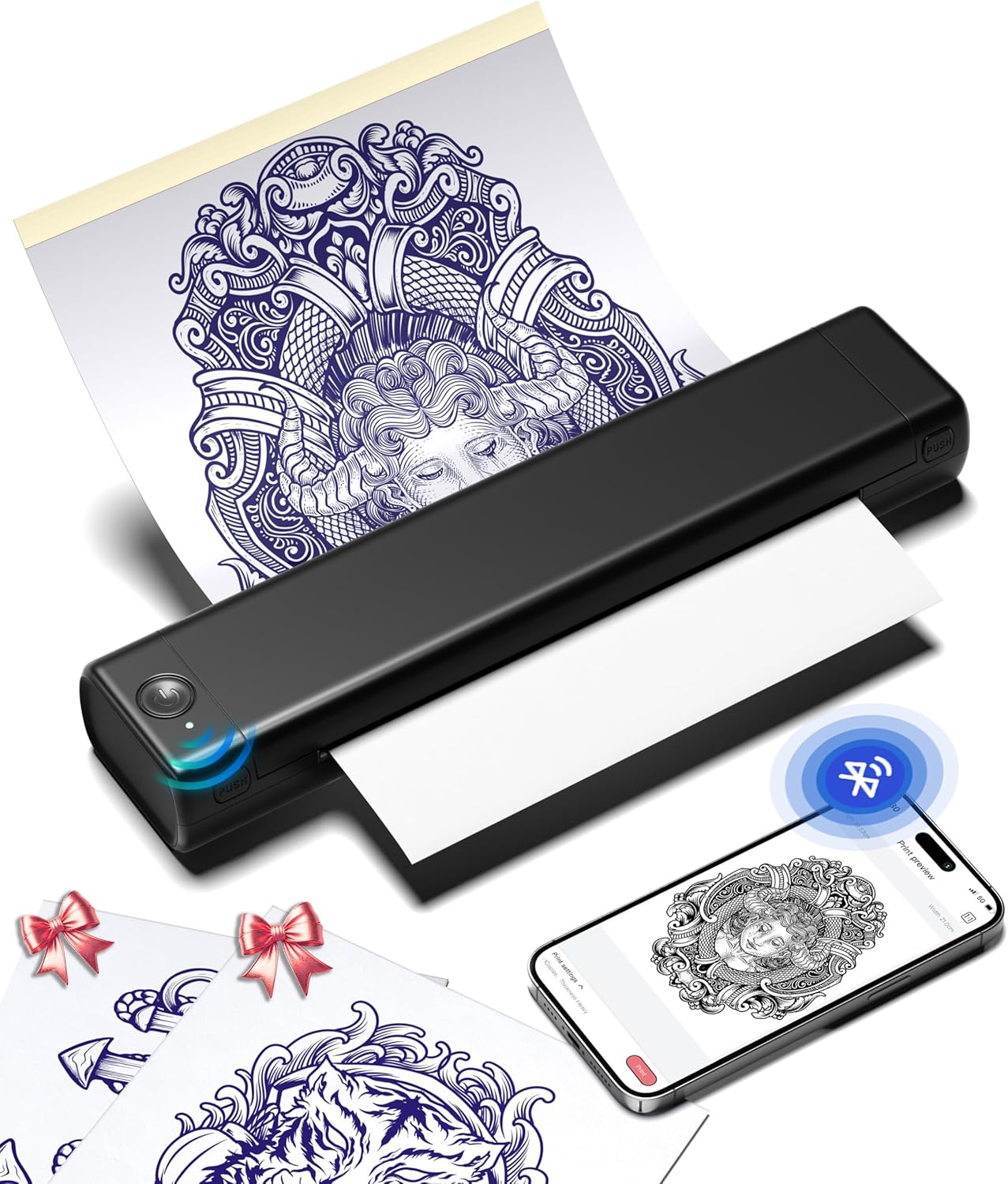 Phomemo Tattoo Stencil Printer, M08F Wireless Thermal Tattoo Printer
