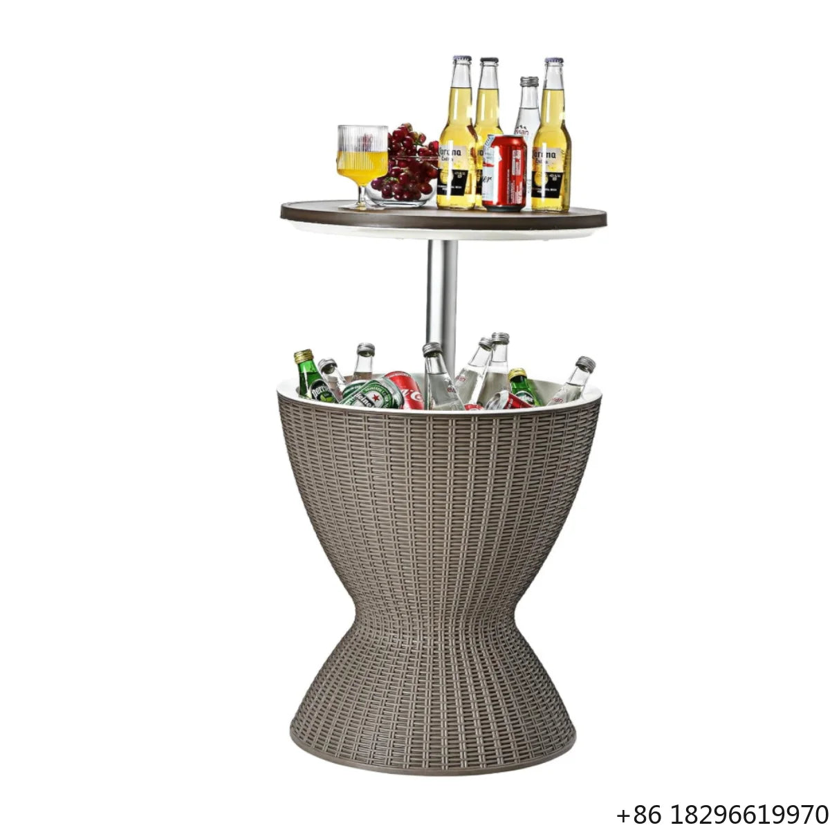 3-in-1 Adjustable Patio Cool Bar Table