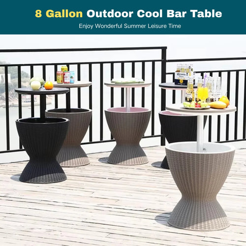 3-in-1 Adjustable Patio Cool Bar Table