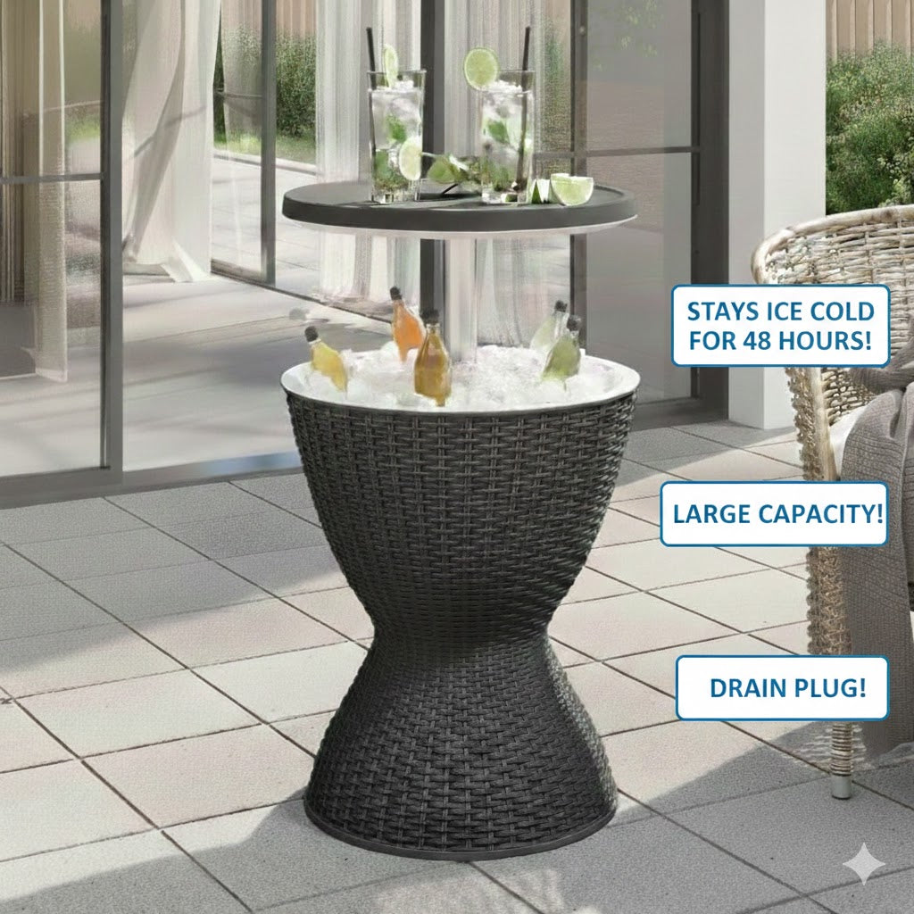 3-in-1 Adjustable Patio Cool Bar Table